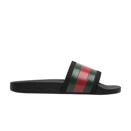 Шлепанцы Gucci Pursuit 72 резиновые, черные