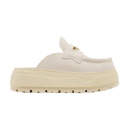 Женские мюли Air Jordan Mule Coconut Milk замшевые на платформе, кремовые