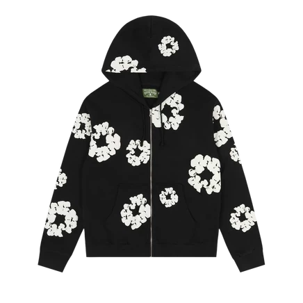 Худи Denim Tears Cotton Wreath Zip, черная
