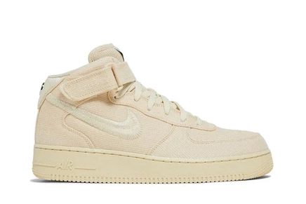 Кроссовки Nike x Stussy Air Force 1 Mid «Fossil», песочные