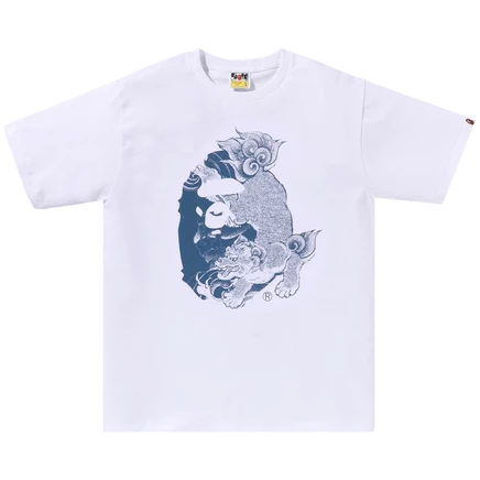 Мужская футболка Bape Japanese Tattoo Big Ape Head, белая