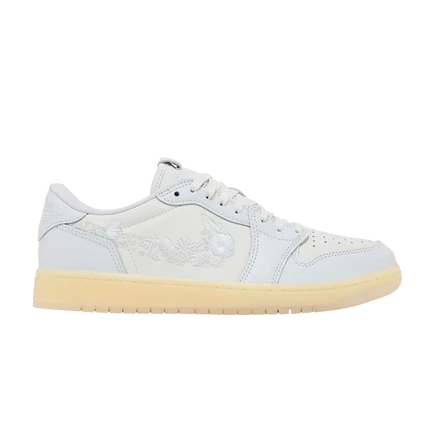 Кроссовки Air Jordan 1 Low Rabbit Floral Swoosh, белые