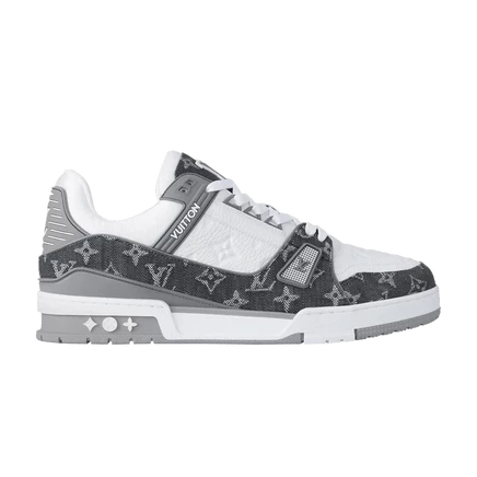 Кроссовки Louis Vuitton Trainer Monogram Denim, серые