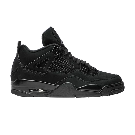 Кроссовки Air Jordan 4 Retro «Black Cat» замшевые, черные