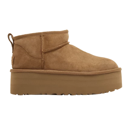 Женские ботинки Ugg Classic Ultra Mini Platform, каштановые
