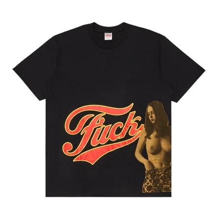 Футболка Supreme x Hysteric Glamour с принтом, черная