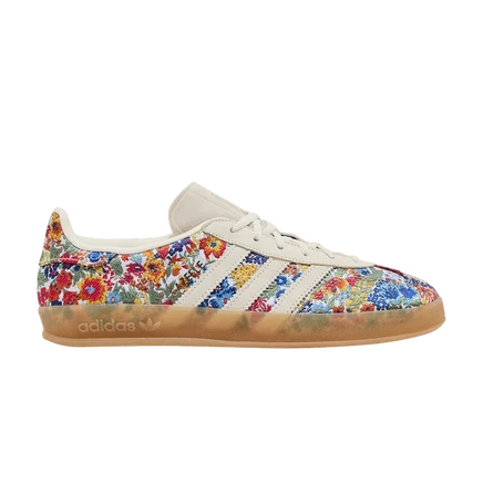 Женские кроссовки Liberty London x Adidas Gazelle Indoor с вышивкой, кремовые