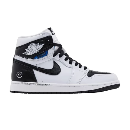Кроссовки air jordan 1 retro high og sp fragment/union, бело-черные