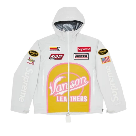 Шелл-куртка Supreme x Vanson Leathers GORE-TEX, белая