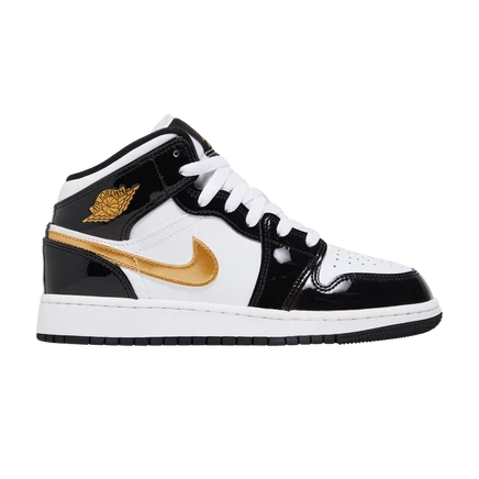 Детские кроссовки Air Jordan 1 SE «Black Gold», черные