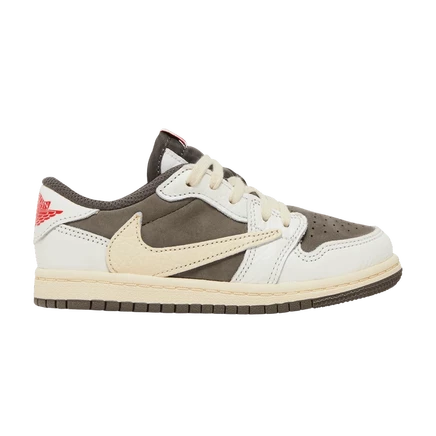 Детские кроссовки Air Jordan 1 Low Travis Scott Reverse Mocha, коричневые