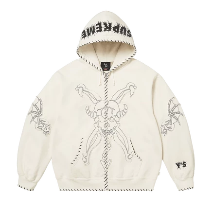 Худи на молнии Supreme x Y’s, белая