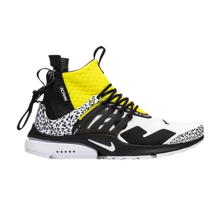 Кроссовки Nike Air Presto Mid Acronym Dynamic Yellow, желтые