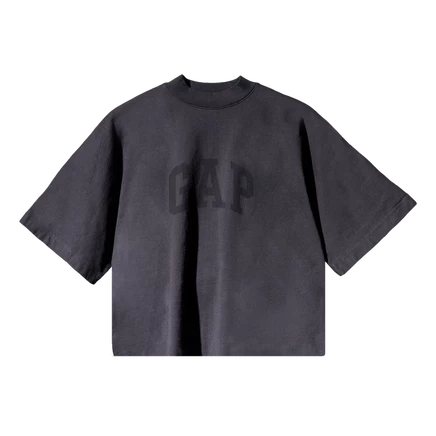 Унисекс укороченная футболка yeezy gap engineered by balenciaga dove no seam, черная