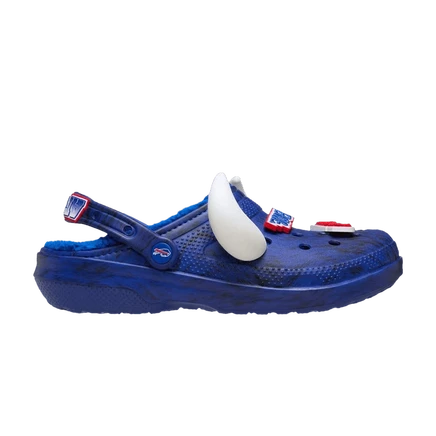 Унисекс сабо Crocs Classic Lined «Buffalo Bills» с плюшевой подкладкой, синие