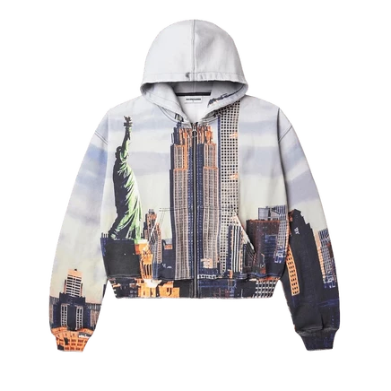 Худи Vale Forever Skyline на молнии, серый