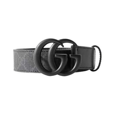 Мужской ремень Gucci GG Supreme Buckle, черный