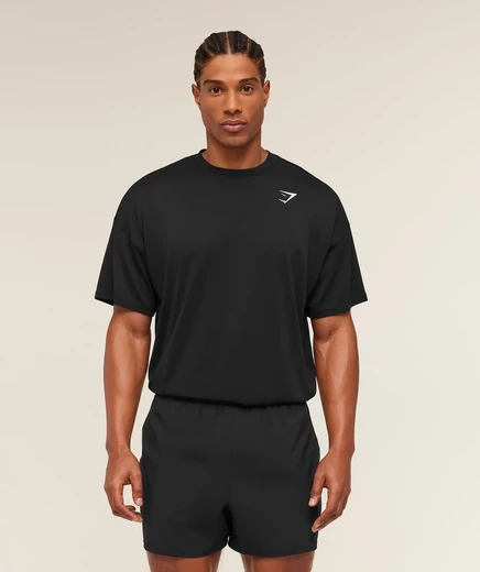 Мужская футболка Gymshark Arrival Oversized, чёрная