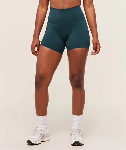 Женские облегающие шорты Gymshark Legacy, темно-бирюзовые