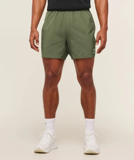 Мужские шорты Gymshark Arrival 5″, оливковые