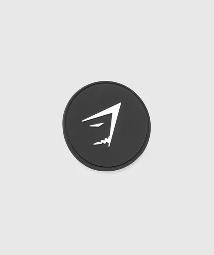 Нашивка Gymshark Sharkhead на липучке, черная