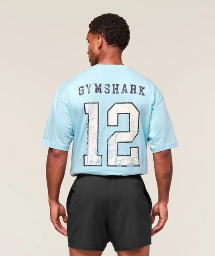 Футболка Gymshark Campus athletic light blue