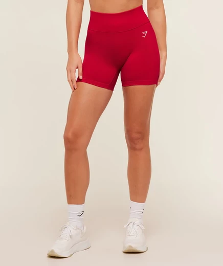 Женские шорты Gymshark Interval Seamless Short, карминные