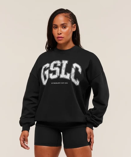 Женский свитшот Gymshark GSLC с графикой, черный