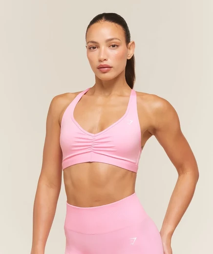 Женский спортивный топ Gymshark Ruched 2.0, розовый