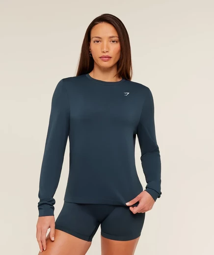 Женский лонгслив Gymshark Everyday Seamless, темно-синий