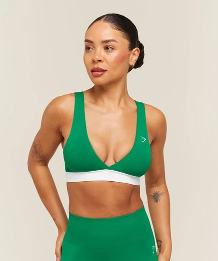 Женский спортивный топ Gymshark Seamless, зеленый