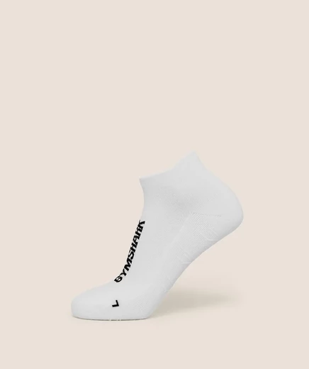 Носки Gymshark Grip Trainer с грипом, белые