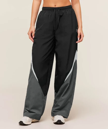 Женские штаны Gymshark Contrast, черные/графитовые/овсяные