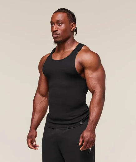 Мужская майка gymshark в рубчик 3 шт., белая/черная/серый