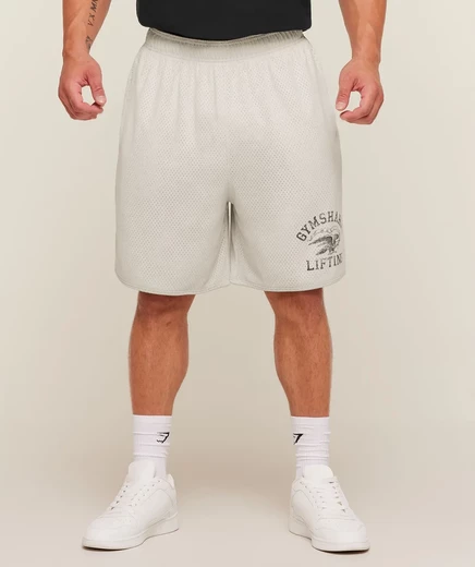 Мужские шорты Gymshark Collective из сетки, белые