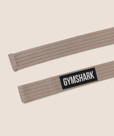 Унисекс ремни для тяги Gymshark хлопковые, коричневые