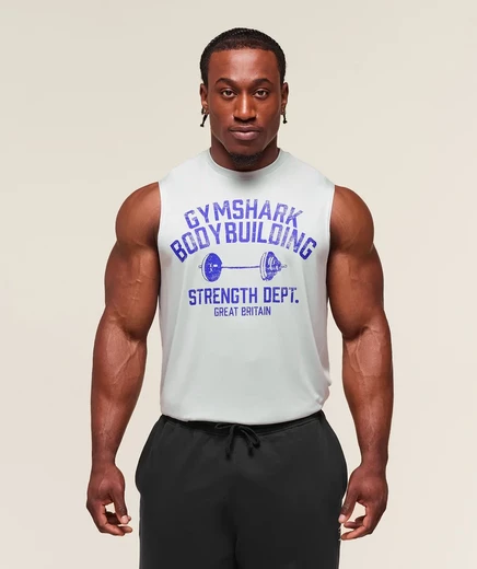 Мужская майка Gymshark Olympic Bar, металлик-серая