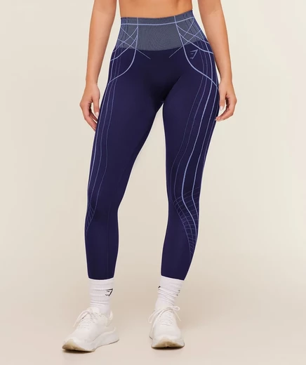 Женские легинсы Gymshark Apex, индиго/голубые