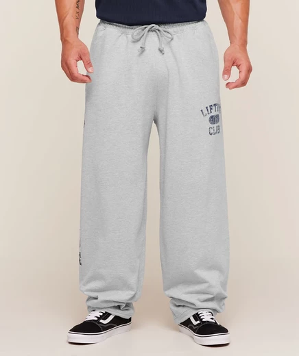 Мужские брюки Gymshark Retro Collegiate, серый меланж