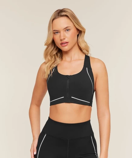 Женский спортивный бюстгальтер Gymshark, черный