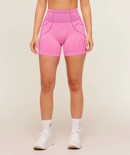 Женские бесшовные шорты Gymshark Apex, розовые