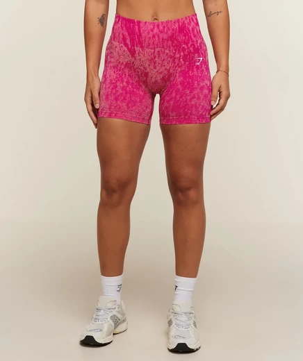 Женские шорты Gymshark Adapt Animal, розово-желтые