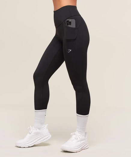 Женские легинсы Gymshark Running Pocket, черные