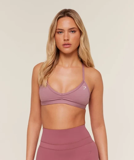 Женский спортивный бюстгальтер Gymshark Minimal, пастельно-розовый
