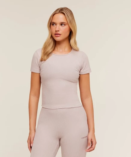 Женская футболка Gymshark SuperSoft, пыльно-розовая