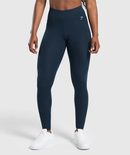 Хлопчатобумажные леггинсы Gymshark navy