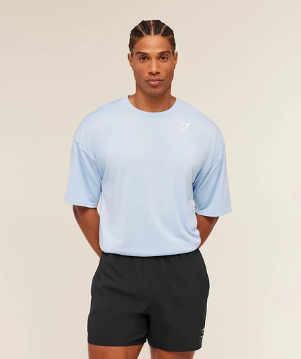 Мужская футболка Gymshark Arrival Oversized, голубая