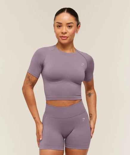 Женский бесшовный топ Gymshark Lift, тёмно-фиолетовый