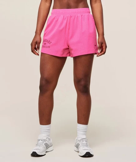 Сетчатые шорты для подтягивания Gymshark Club physical pink