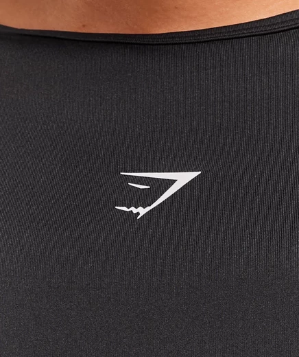 Женская футболка Gymshark Running с вентиляцией, черная